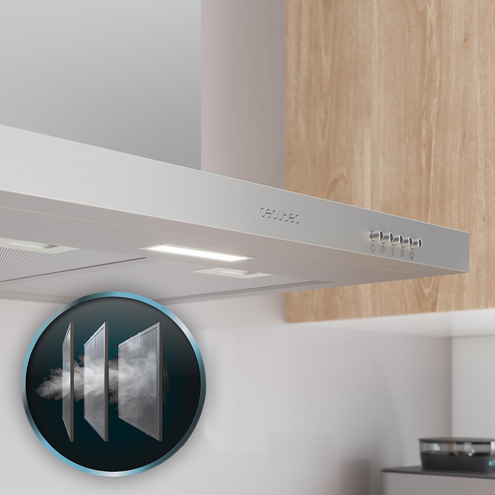 Cecotec Bolero Flux TM 703500 Okap 70 cm 350 m3/h 70W Stal nierdzewna