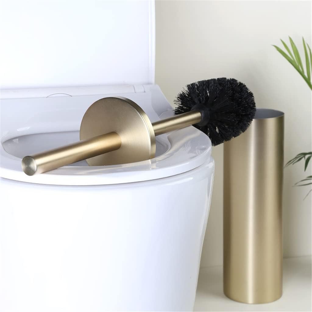 Toilet Brush, Toilet Brush Standing Toilet Brush Holder Brushed Gold Stainless Steel Bathroom Accessories Durable Type Toilet Brush Holder Toilet Brush Holder