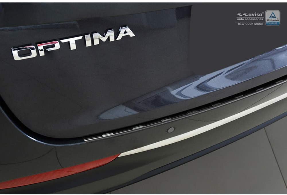 DYTWXG Auto in Acciaio Inox Paraurti Posteriore Protector per Kia Optima Combi 2016, Tronco Strisce Decorative di Protezione Piastra di Copertura Styling Accessori