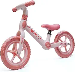 Bicicleta De Equilíbrio Sem Pedal Dino Rosa Yuupi