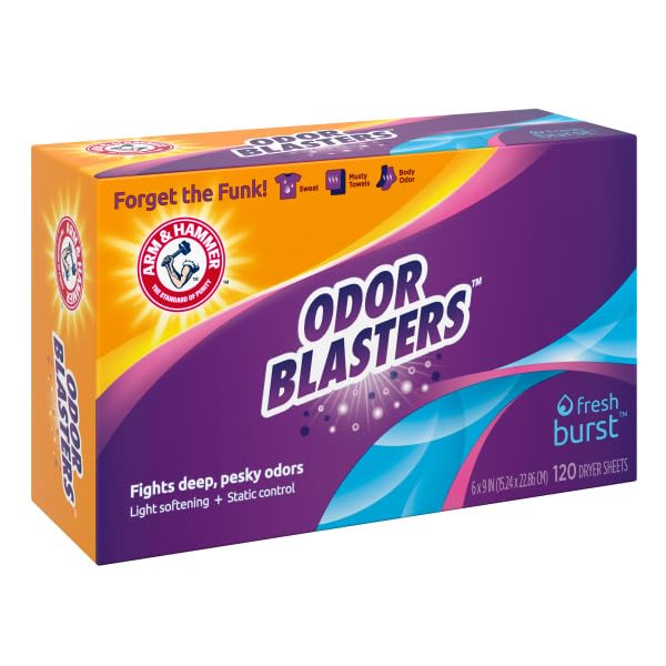 Image of ARM & HAMMER Odor Blaster Dryer Sheets, Fresh Burst, 120 Count