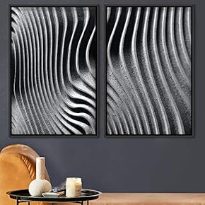 signwin 2 Piece Framed Canvas Wall Art Rock...
