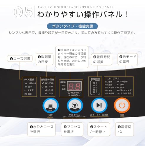 Suwopmvy 全自動縦型洗濯機 7kg