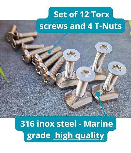 Enhanc3d Designs - Nuts and Torx Screws for Wingfoil Hydrofoil, Surfoil in Marine Grade Stainless Steel… (M8) - Image 2