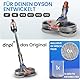 Dripl Wischaufsatz für Dyson V7/V8/V10/V11/V15/Gen5 Staubsauger, Elektrischer Bodenwischer mit Abnehmbaren Wassertank und 6 Waschbare Mopps + 1 Füllbehälter