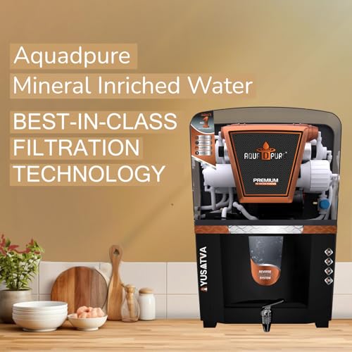 Image of AQUA D PURE 4x Technology with Copper Purification, 10 Stage RO Water Purifier with UV, UF, TDS Adjuster and 12 Liter Storage Tank, Best for Home and Offices