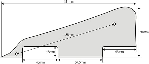 Miniatura 5 de FLEOR Juego de tornillos de guitarra de 1 capa, placa de rascar, placa trasera de guitarra y placa de interruptor de palanca (crema) y soporte