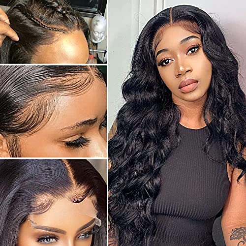 Body Wave Lace Front Wig 13x4 Closure Wigs Human Hair Pre Plucked with Baby Hair 180 Density HD Lace Front Wigs Human Ha