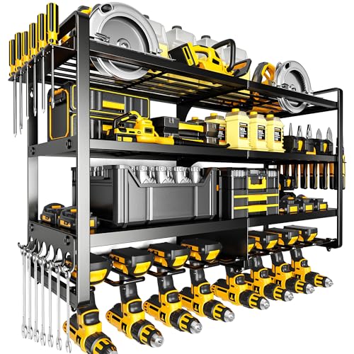 POKIPO Large Power Tool Organizer Wall Mount,4 Layers...