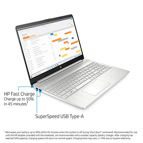Notebook HD HP de 15 polegadas, 8 GB de RAM, SSD de 256 GB, Windows 10 Home, 15-15.99 inches