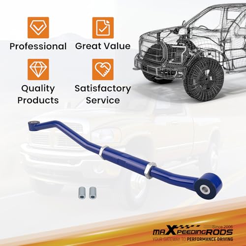 maXpeedingrods Adjustable Track Bar for Dodge Ram 2500 3500 2003-2013 2WD 4WD for 2-6" Lift, Upgraded PU Bushing, Blue by maXpeedingrods - Image 6