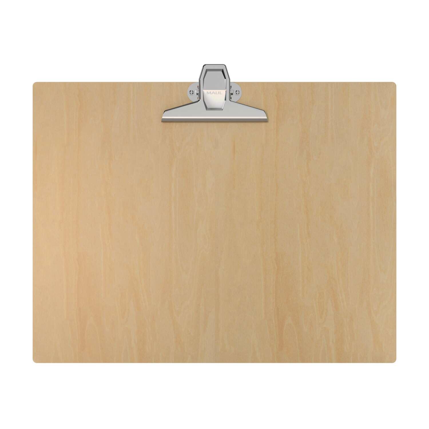 MAUL Mautilia A3 Clipboard, High-Quality Wooden Clipboard in A3 Landscape Format, Sturdy A3 Clipboard for Hanging, Clipboard with Vintage Clip, 34.9 x 42.7 x 3.7 cm, Brown