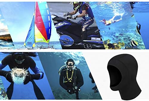 Warm Neoprene Scuba Diving Hood Sun UV Protection Wetsuit Diving Cap with Flow Vent to Eliminate Trapped Air Durable Stretchable Dive Hood for Surfing Snorkeling Kayaking Sailing Canoeing Water Sports - Image 3