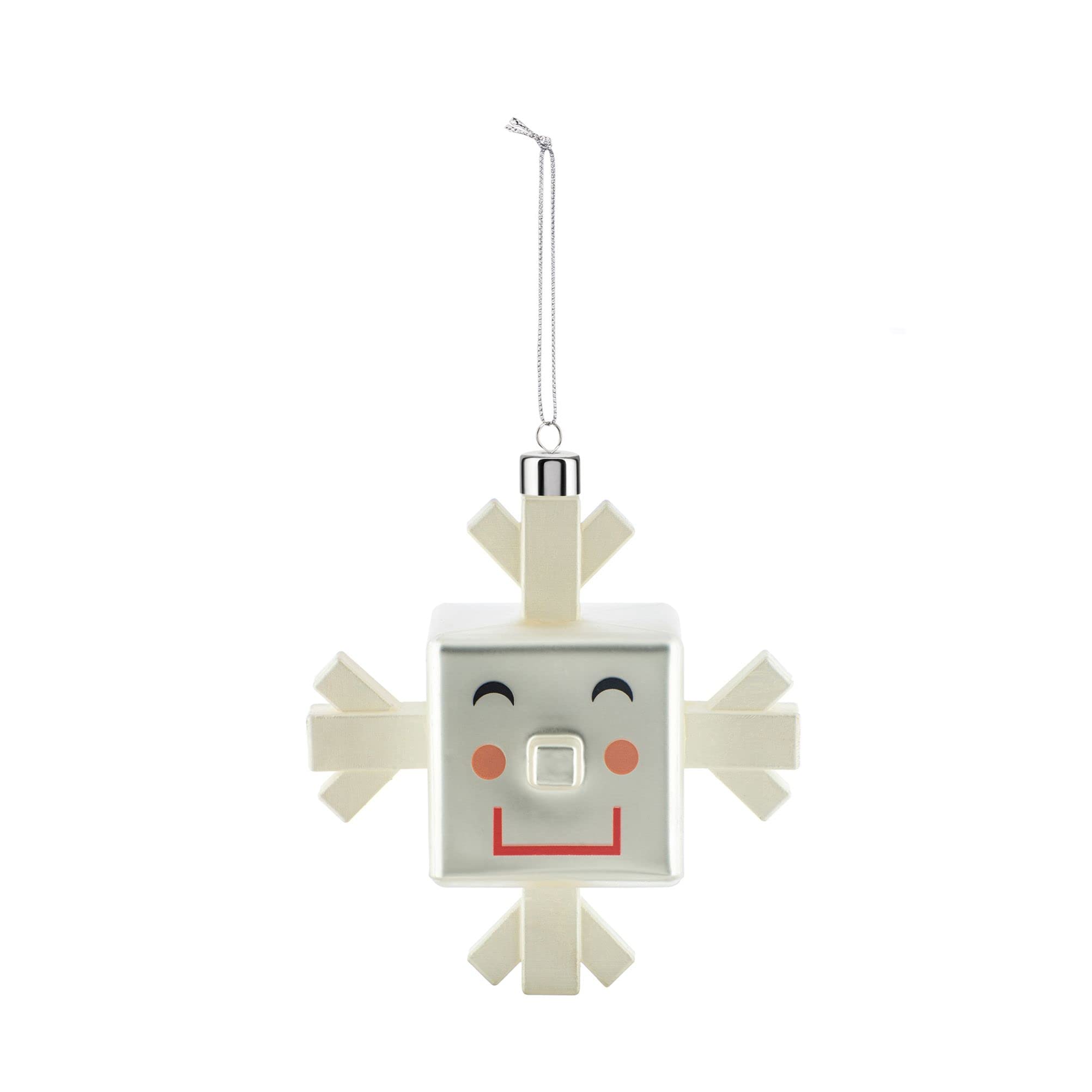 Alessi Snowray GJ02 9 - Świąteczna dekoracja Vintage, przedstawiająca płatek śniegu, ręcznie zdobione szkło, wielobarwny