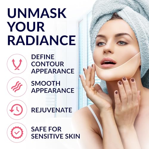 image for Stylia Double Chin Mask - V Line Chin Strap - Toning Hydrogel Collagen