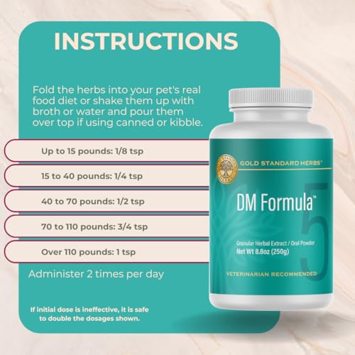 Image of DM Formula Degenerative Myelopathy Relief for Dogs by Gold Standard Herbs, All Natural Granular Herbal Extract, (250 gram)
