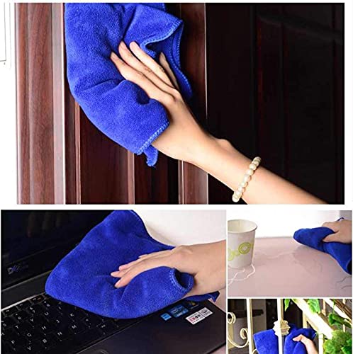 Image of NIKAVI- 2 PC Lint Free Microfiber Cleaning Cloths Car Kitchen Cleaning Cloth Dish Cloth 70 * 30 cm (Dark Blue) 2PC