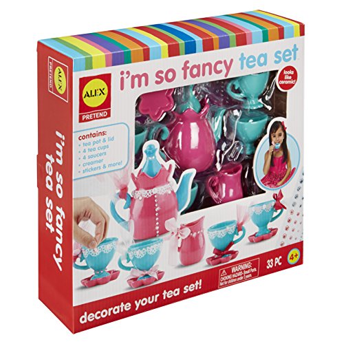 Alex Pretend I'm So Fancy Kids Tea Set, 33 Piece