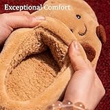 UOAESR Croissant Slippers for Women, Cosy Plush Slippers with Non-Slip Sole, Croissant Inspired Design in Golden Brown, Warm & Comfortable House Shoes (5-6 UK) - Image 2