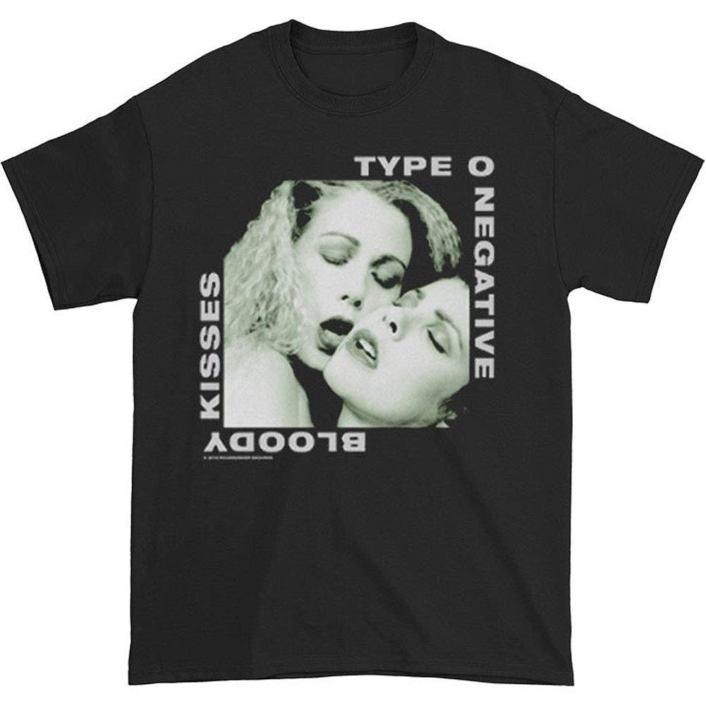 Merch2rock Men's Black Type O Negative Bloody Kisses T-Shirt | Officially Licensed Merchandise, S
