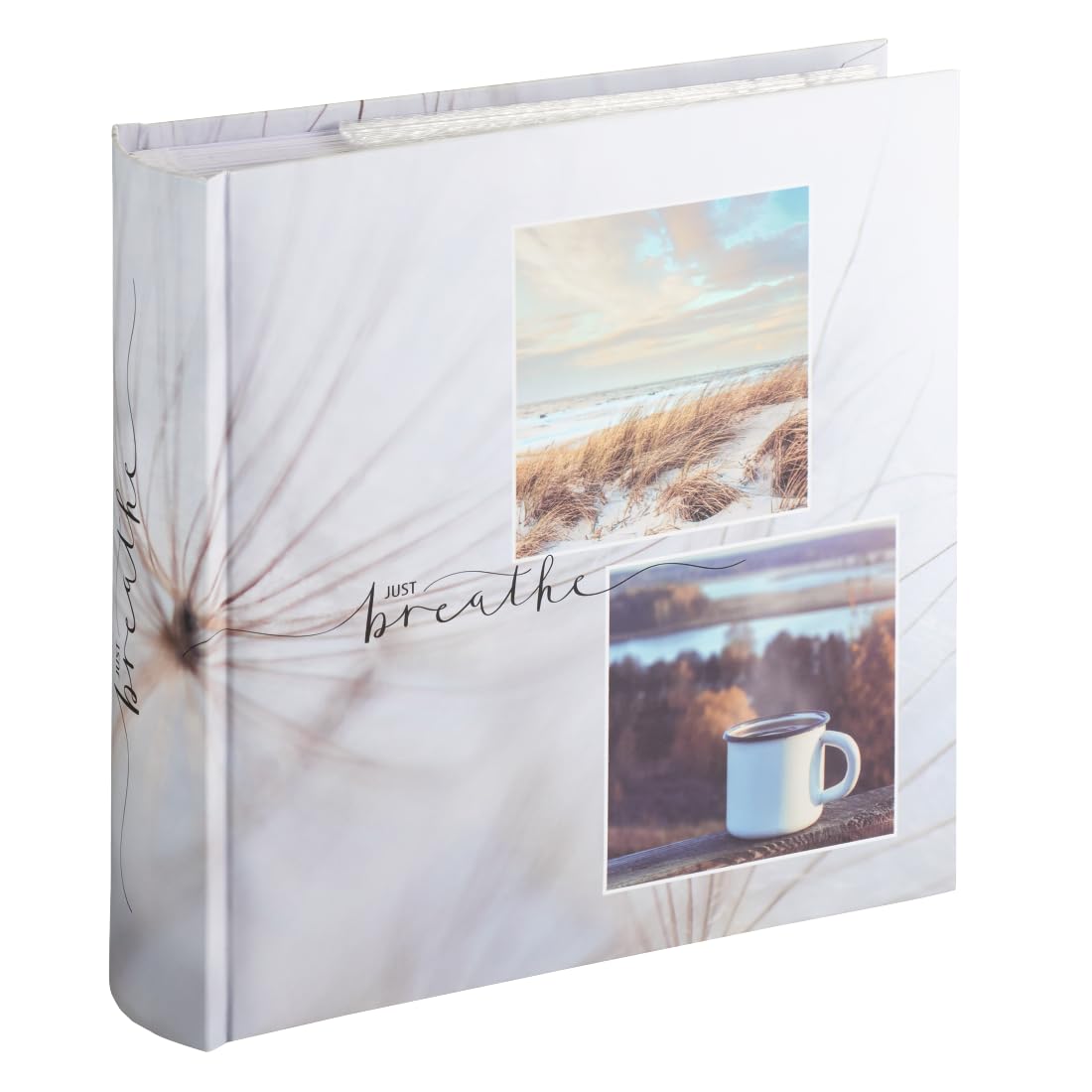 Hama Relax Book Photo Album with Memo (Holiday Memories Album, Birthday, 22 x 22.5 cm, 100 Pages with Pockets for 200 Photos 10 x 15 cm, Memo Area and SD Card Pocket) Multi-Coloured/Breathe