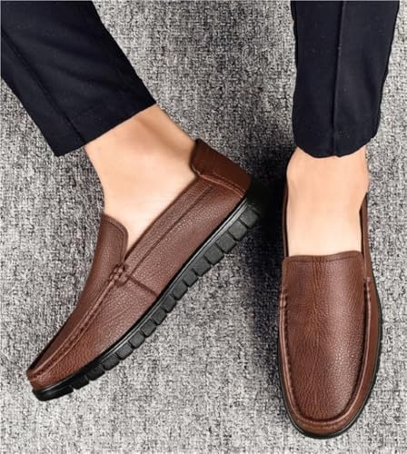 Simple Moccasins Loafer Leather Flexible Resistant Loafers for Men Flat Heel Walking Casual Slip On4
