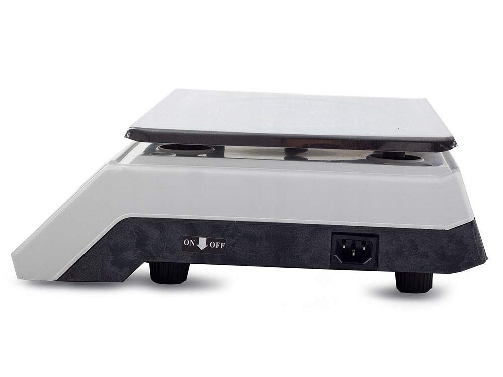Elektronische weegschaal, prijsberekenweegschaal (40 kg / 2 g) roestvrij stalen weegschaal met LCD-display accu waterpas tarra-functie op batterijen digitaal, zwart