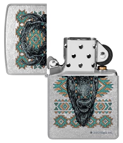 Image of Zippo Black Ice 1941 Replica Design, Pocket Fuel Windproof Lighter (Bis Certified)