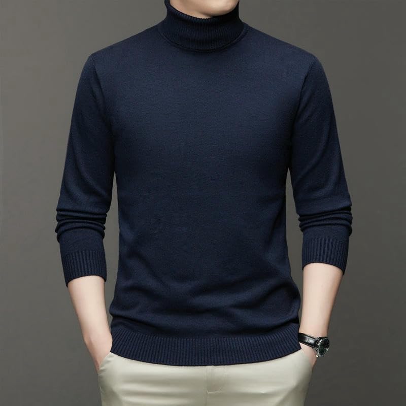Pull col montant homme chic et polyvalent à manches longues - 3
