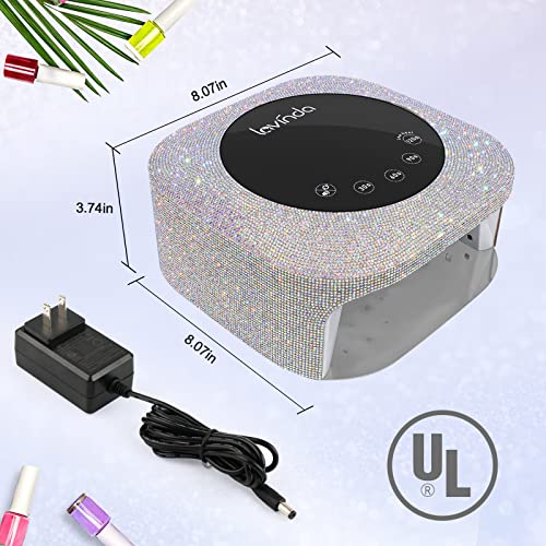 Lavinda Uv Led Nail Lamp, 54W Rechargeable Sparkly Nail Lamp Cordless Nail Dryer Gel Polish Light With 4 Timer Setting, Professional Quick Dry Curing Lamp With Display Auto Sensor For Salon & Home #TOP6