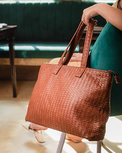 Image of Jild Hobo Style Woven Bag for Women - Soft Handmade Genuine Leather Work Tote Bag - Cross Body Womens Purse
