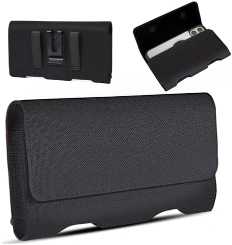 Cell Phone Holsters For IPhone 13 Mini, IPhone 12 Mini Belt Case Rugged Nylon Belt Case Belt Clip Belt Loops Carrying Pouch Belt Holder Cover Fits Apple I