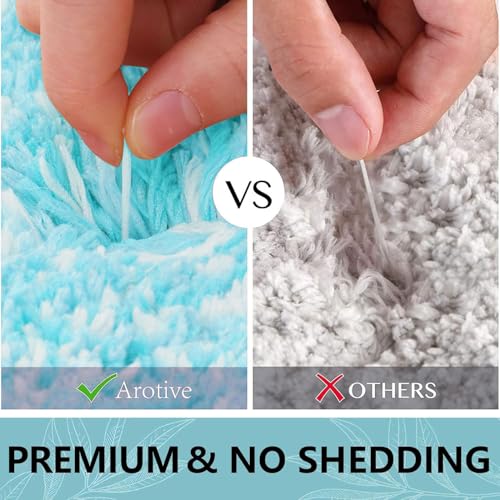 Arotive Microfiber Bathroom Rugs, Shaggy Soft Absorbent Bath Rug, 24x16 by Arotive - Used condition - Image 6