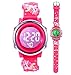Relojes Digitales para niños pequeños para niñas, Reloj de Pulsera electrónico Deportivo a Prueba de Agua de Dibujos Animados en 3D con cronómetro de Alarma Durante 3-10 años