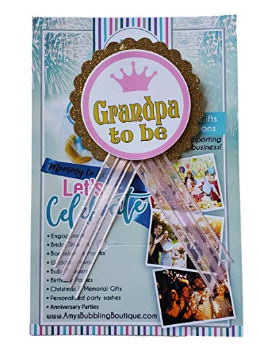 Grandpa to be Pin Princess Baby Shower Pin Sprinkle Pink & Gold, It's a Girl Ballerina Queen4