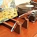KAIU Vinyl Record Storage Holder - Solid Wood with Crystal Clear Acrylic Holder - Premium Design, Perfect 12