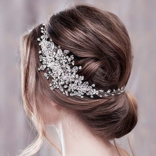 Handcess Cerchietto per capelli da sposa in