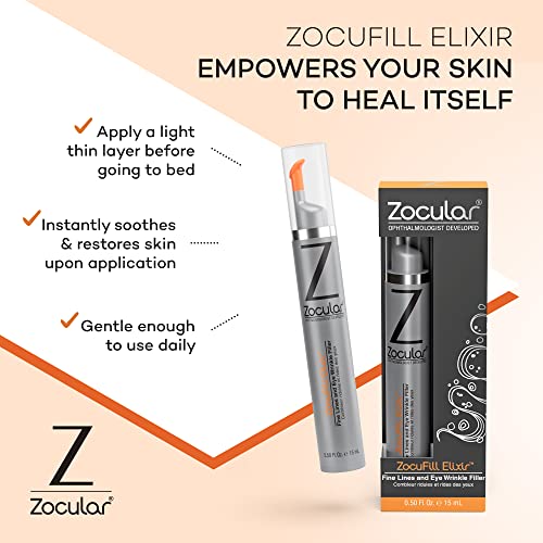 Zocular Zocufill Elixir Eye Gel and Face Serum – Helps Reduce the Appearance of Dark Circles, Puffiness, Fine Lines & Wrinkles