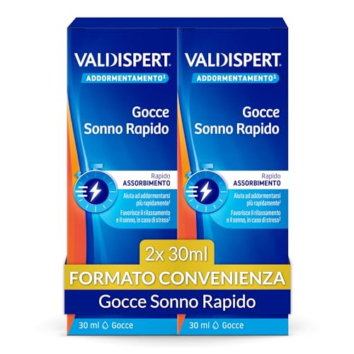 Valdispert Gocce Sonno Rapido, Integratore Alimentare per Dormire con Melatonina,