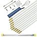 Lot de 10 tiges de câble en fibre de verre - 43 cm x 10 extracteurs de câbles connectables - Tirez les tiges électriques avec crochets et œillets
