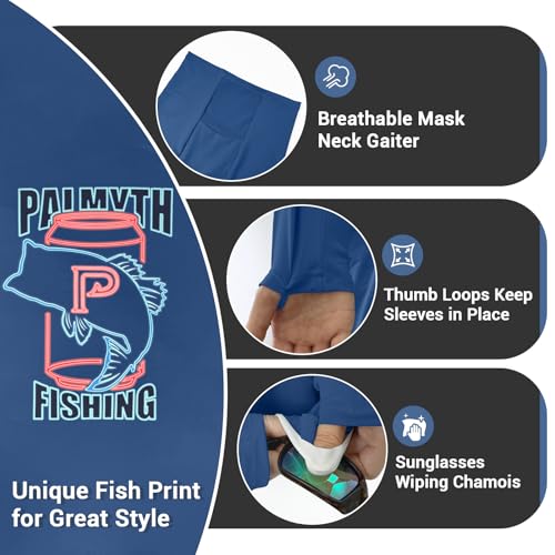 Image of Palmyth Fishing Shirts for Men Long Sleeve UPF 50+ Sun Protection Hoodie