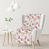 FUCVNPZ Manta de franela, manta de forro polar súper esponjosa para cama y sofás