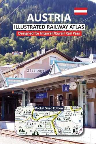 Atlas ferroviaire autrichien illustré édition de poche spéciale Eurail