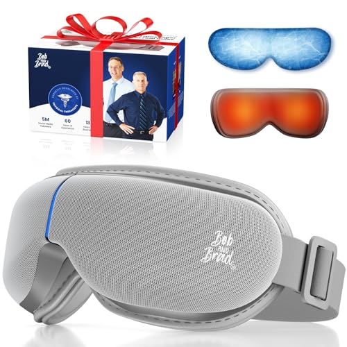 BOB AND BRAD Eye Massager with Heat and Cooling, EyeOasis 3 Elite Electric Eye Mask for Migraines, Heated Eye Mask for Dry Eyes Strain Relief Improve