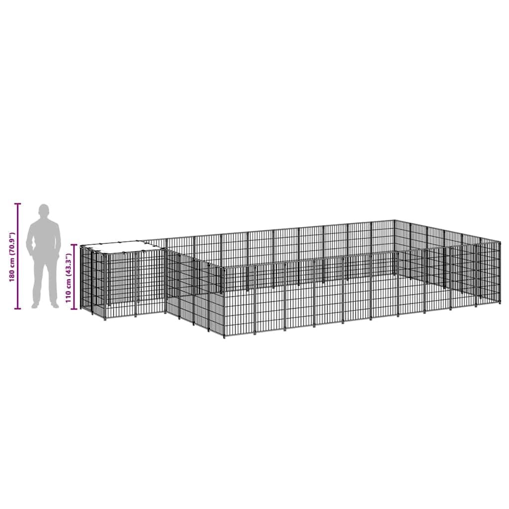 Cuccia nera, 19,36 m², in acciaio