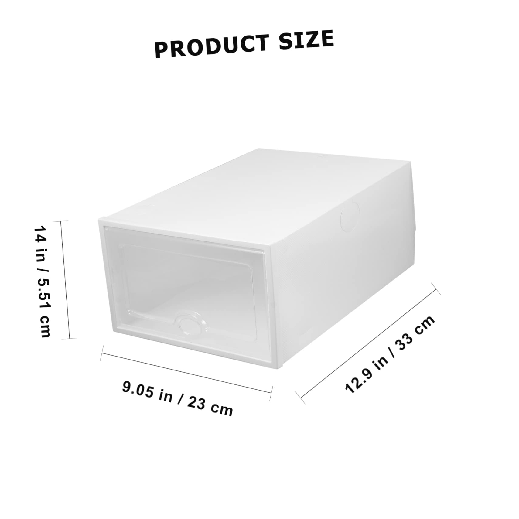 KOMBIUDA 6 Pcs Transparent Shoe Storage Box Stackable Drawer Style Plastic Organizer for Shoes Socks and Accessories Lightweight Practical Design for Home Organization