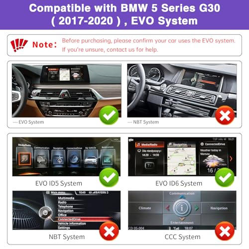 Pantalla táctil CarPlay Android Auto 12.3" para BMW Serie 5 G30 miniatura 2