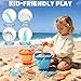 Dreamon Beach Toys, 2 Packs Travel Sand Toys for Kids Ages 4-8 | 10 PCS Sandcastle Building Kit with Collapsible Bucket, Mesh Bag, Sand Sifter, Shovel & Rake, Beach Essentials for Kids