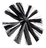 Cepillo de limpieza for chimeneas de 200 mm de diámetro con cerdas de nailon y rosca M8 for chimeneas, secadoras, conductos de ventilación, tuberías de aguas residuales y campanas extractoras