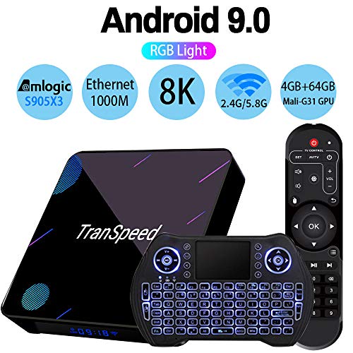 Android TV Box 9.0,Amlogic S905X3 USB 3.0 Ultra HD 4K 8K HDR 4GB